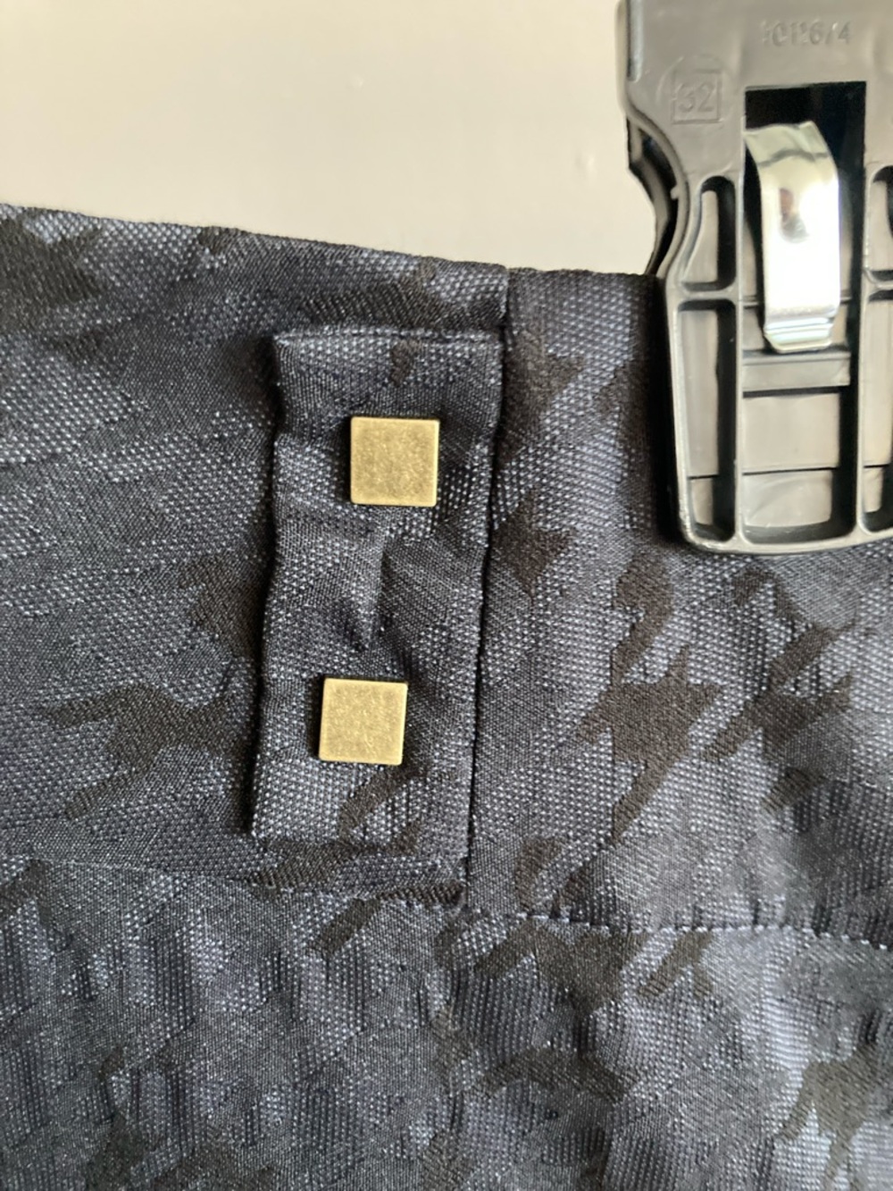 Zac & Rachel pull on pant navy blue & black print office 27 in inseam 22W - Picture 6 of 17